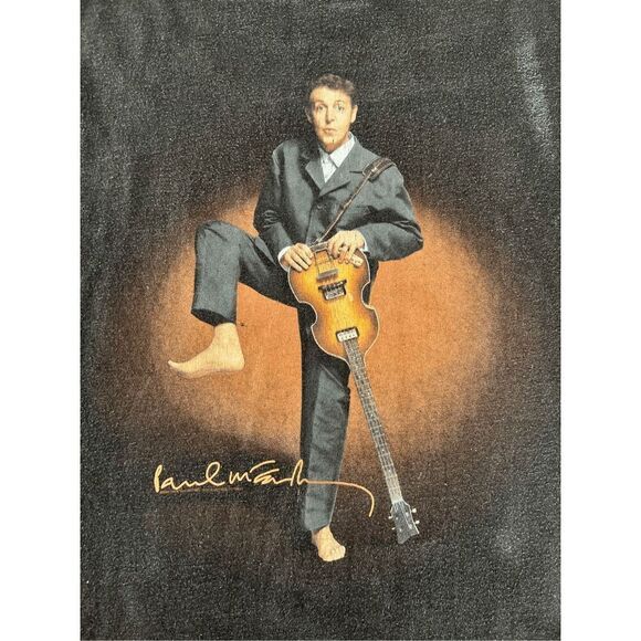 Vintage Paul McCartney Beatles 2002 Concert Tour T-shirt size L Made in USA - Picture 4 of 10